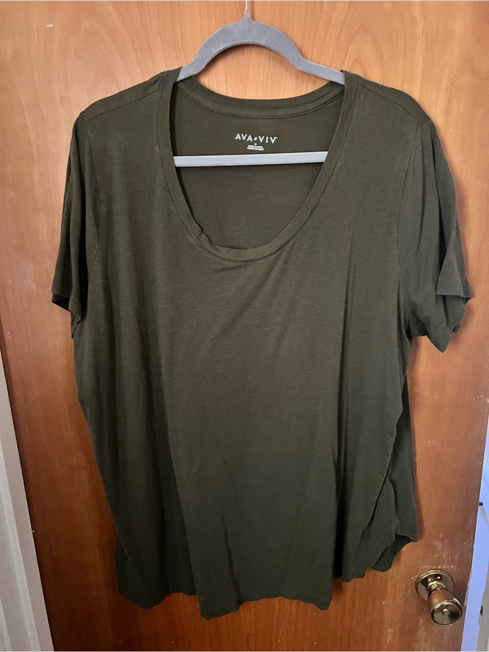 Ava & Viv Scoop Neck Short Sleeve Tee